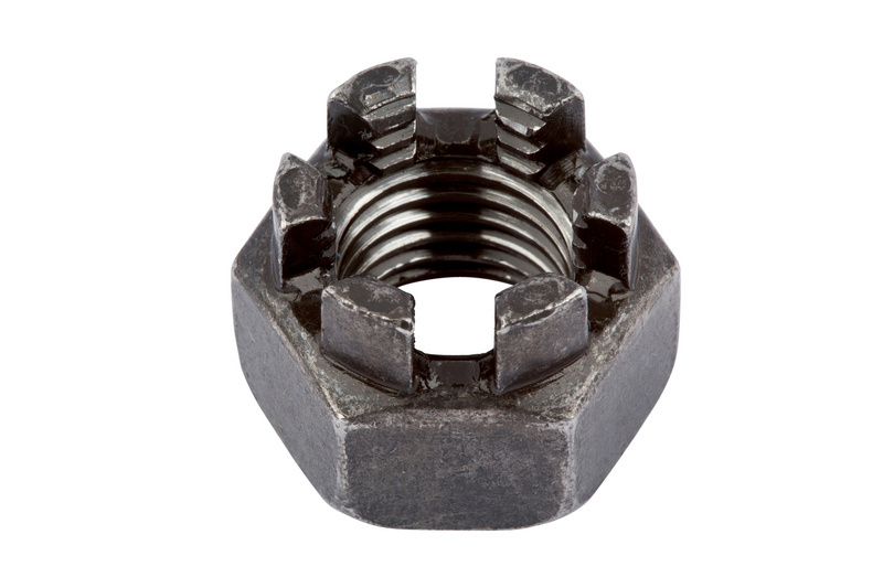 Kronenmutter DIN 935, Stahl 10, blank