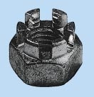 Kronenmutter niedrige Form mit Feingewinde M 42 x 1,5