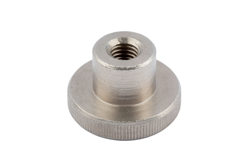 Rändelmutter hohe Form M 5 DIN 466, Edelstahl A1, blank