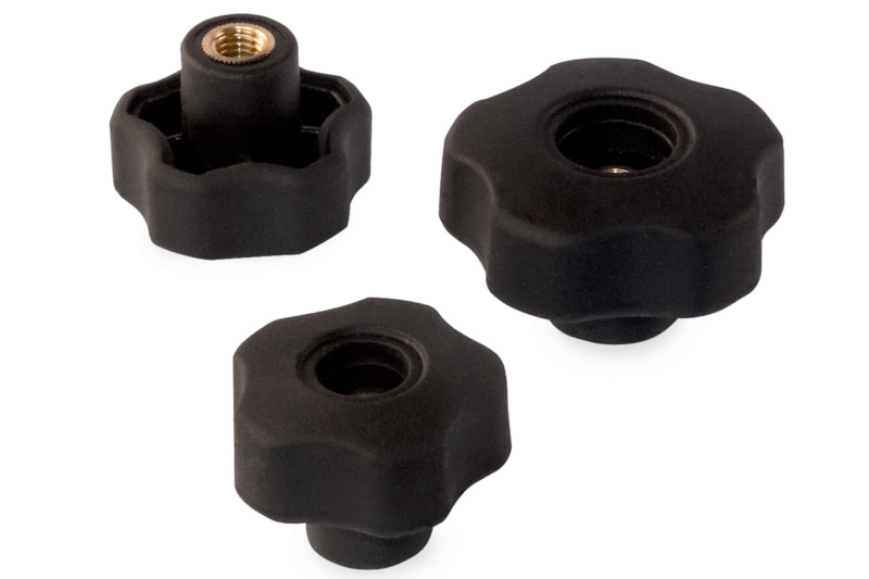 Sterngriff mit Durchgangsgewinde STERNGRF-DUGWD-MS-M8X50