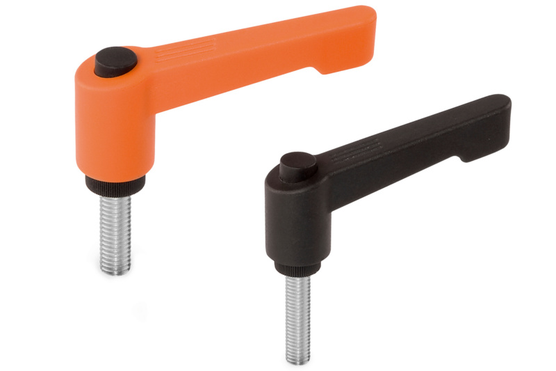 Klemmhebel mit Außengewinde KLEHBL-AG-ST-ORNG-M5X26,5X10