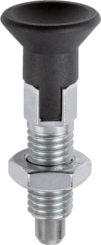 Arretierbolzen mit Rastnut BLZ-ARET-PILZGRF-EDST-BLK-D-M8X40