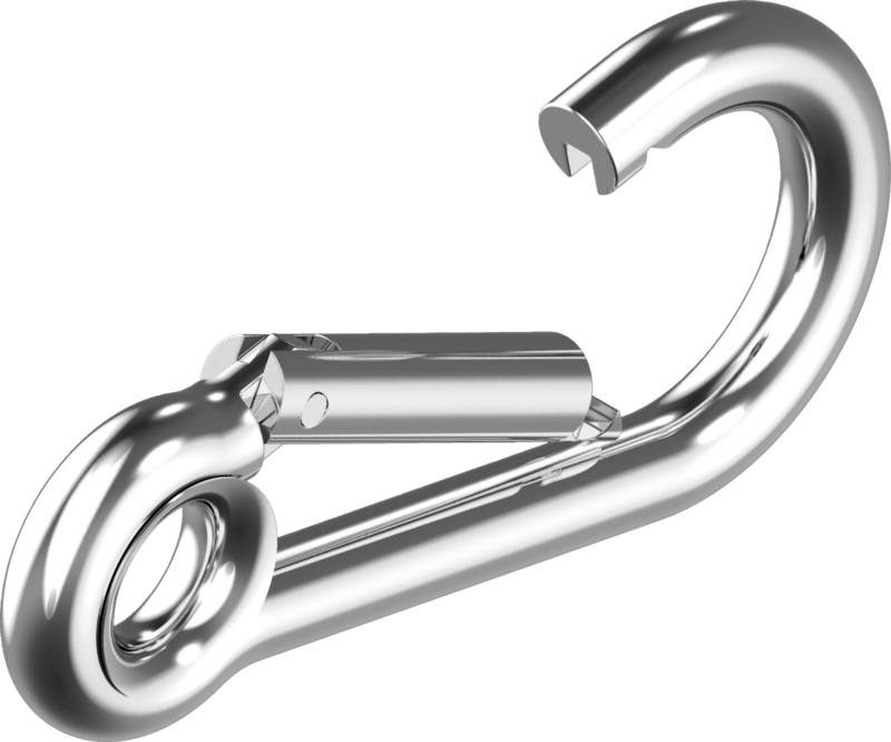 Karabinerhaken mit Kausche KARABHAK-KAUSCHE-A4-5X50MM