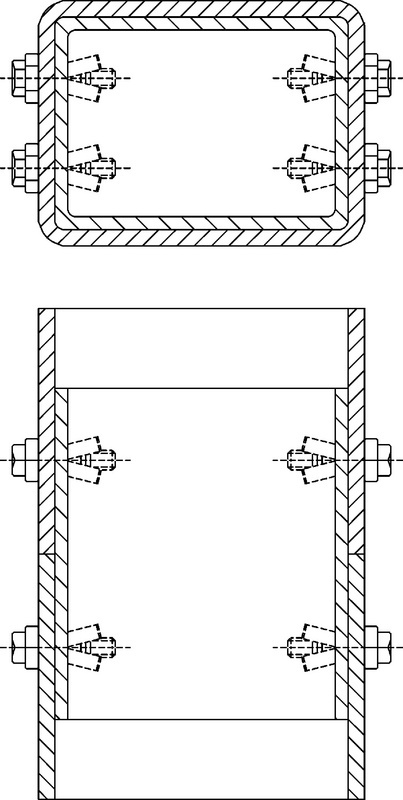 Hohlprofilbefestiger BoxBolt® M16 x 75 Edelstahl A4, mit CE-Kennzeichnung