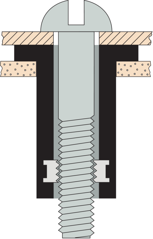 Einnietmutter Flachrundkopf M8