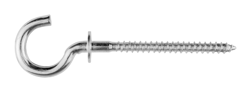 Schraubhaken gebogen mit Bund 3,5x68