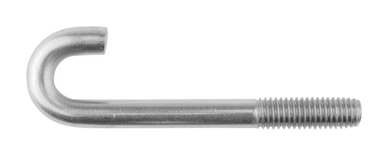 Hakenschraube M8x80 mit metrischem Gewinde, Edelstahl A2 blank