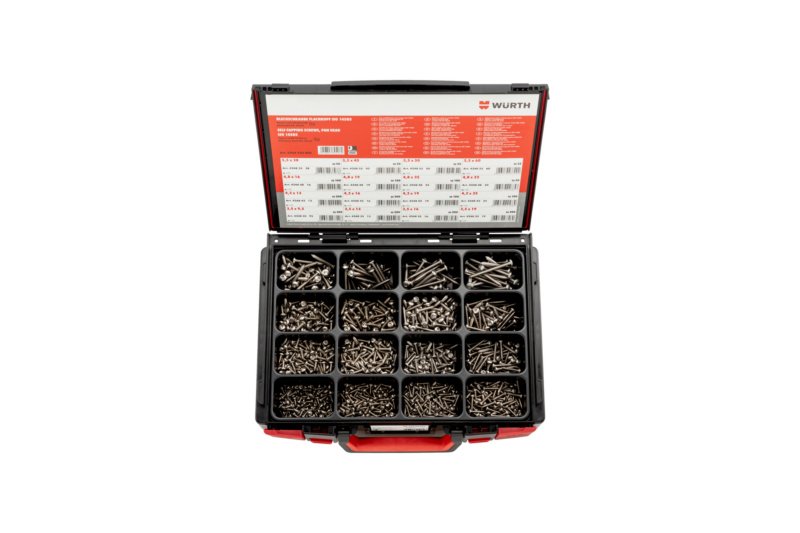 Blechschraube Flachkopf Sortiment 1875-teilig im Systemkoffer 4.4.1