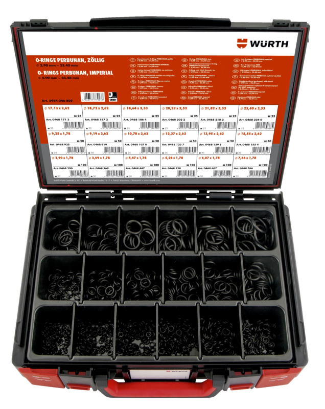 O-Ringe Zoll Sortiment RG-O-SYSKO-ZO-(2,9-23,4)-1050TLG