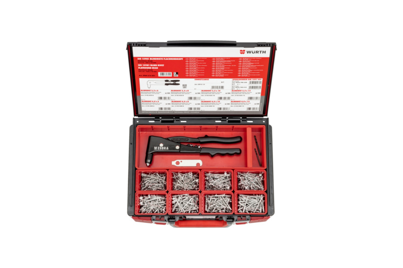 ISO 15981 Blindniet Flachrundkopf Sortiment im System-Koffer 4.4.1. Aluminium