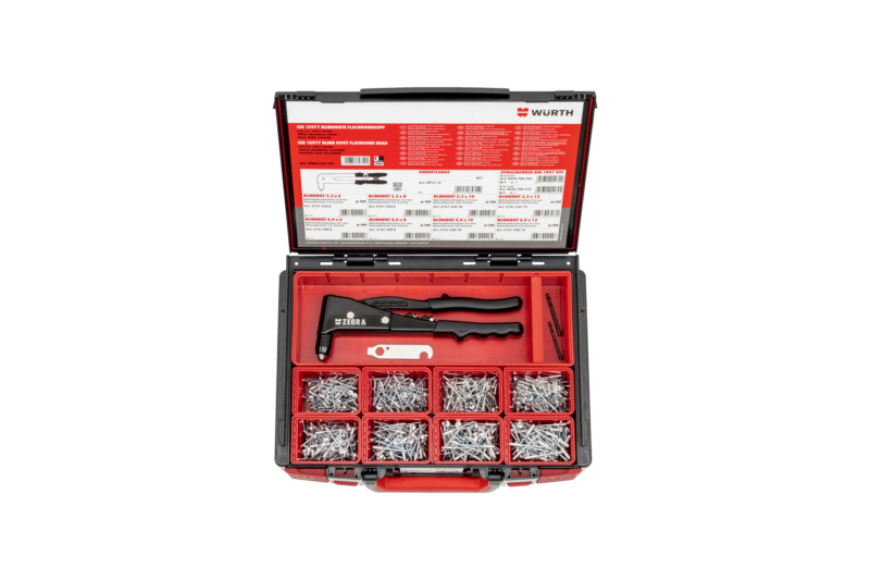 ISO 15977 Blindniet Flachrundkopf Sortiment 3,2x6 - 4,0x12 mm