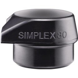 Schonhammerkopf Kopf-D.80mm Gum.schwarz mittelh.HALDER