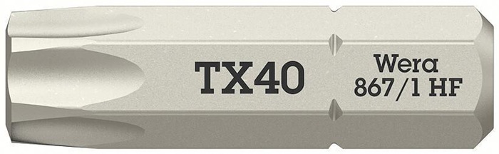 Bit 867 TORX® HF 1/4 Zoll TX 40 L.25mm o.Farbleitsystem WERA