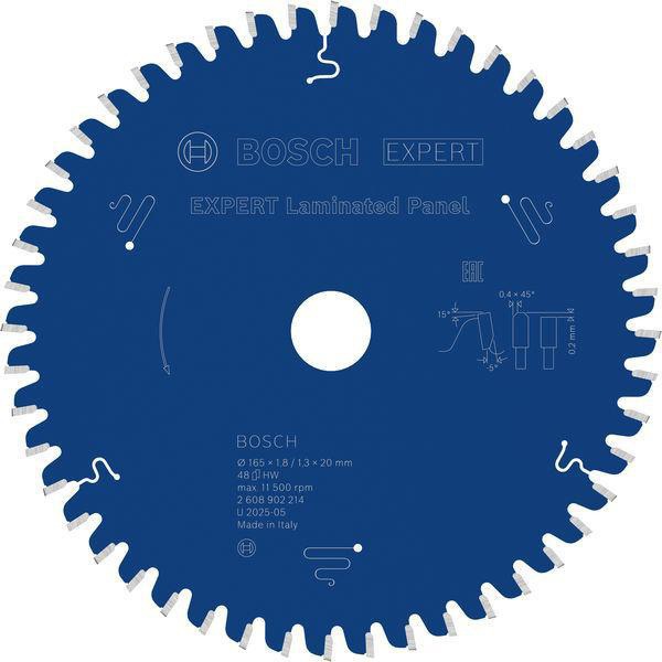 Kreissägeblatt EXPERT Laminated Panel AD165mm Z.48 HLTCG Bohr.20mm SchnittB1,8mm