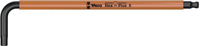 Winkelschlüssel 950 SPKL HF Innen-6-kant SW5mm L.154mm Abgewinkelte-L.27mm Wera