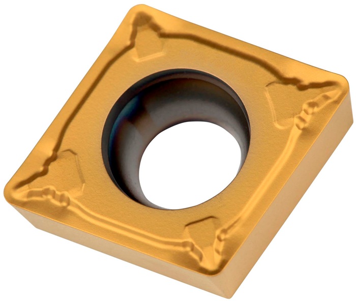 Drehwendeschneidplatte ISO CCMT 060202E-UR:TT310 D.2,8mm PVD beschichtet Gold