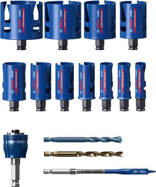 Lochsägen-Set EXPERT Multi Material 15-tlg.20-76mm Schnitt-T.60mm BOSCH