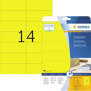 HERMA Etikett SPECIAL 5058 105x42,3mm gelb 280 St./Pack.
