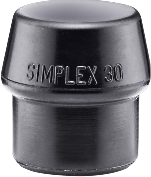 Schonhammerkopf SIMPLEX Kopf-Ø 30mm Gum.schwarz mittelh.HALDER