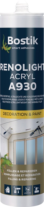 Füllspachtel RENOLIGHT ACRYL A930 weiß B2 n.DIN 4102 300ml BOSTIK