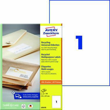 Avery Zweckform Etikett RC LR3478 210x297mm nws 100St