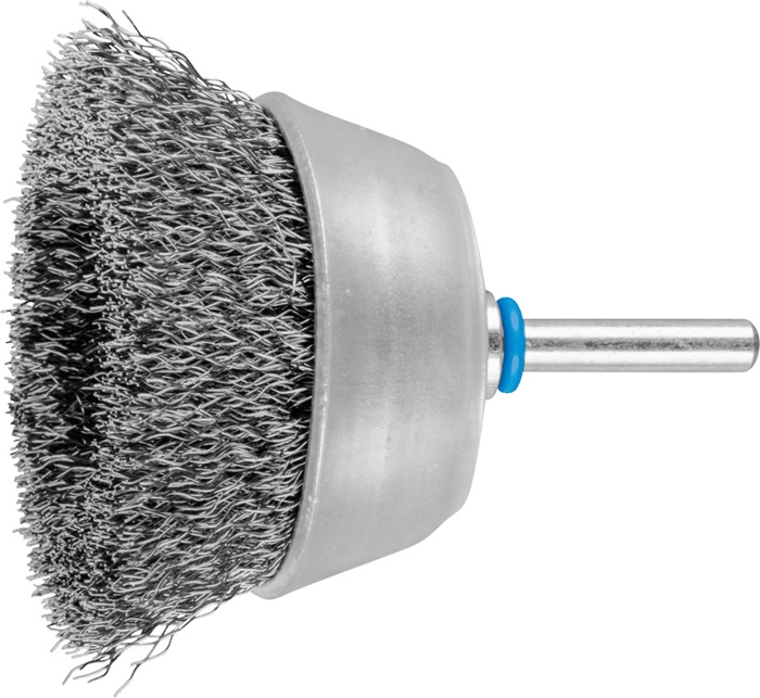 Topfbürste TBU INOX D.70mm Drahtstärke 0,3mm VA Schaftaufnahme PFERD TOOLS