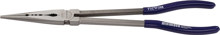 Montierzange L.280mm pol.Ku.-Überzug Spitze ger.TECWERK