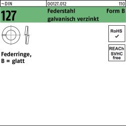 Federring DIN 127 B 5 Federstahl galv.verz. 1000 Stück