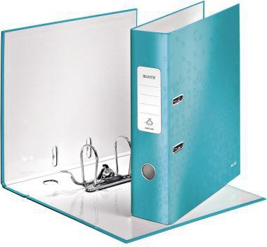 Leitz Ordner WOW 10050051 DIN A4 80mm Pappe eisblau