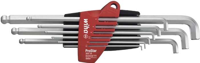 Winkelschraubendrehersatz 369T S9 9-tlg.ProStar-Halter SW 1,5-10mm