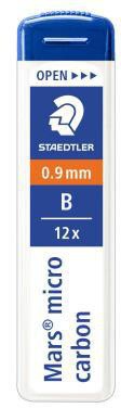 STAEDTLER Feinmine Mars micro carbon 250 09-B 0,9mm 12 St./Pack.