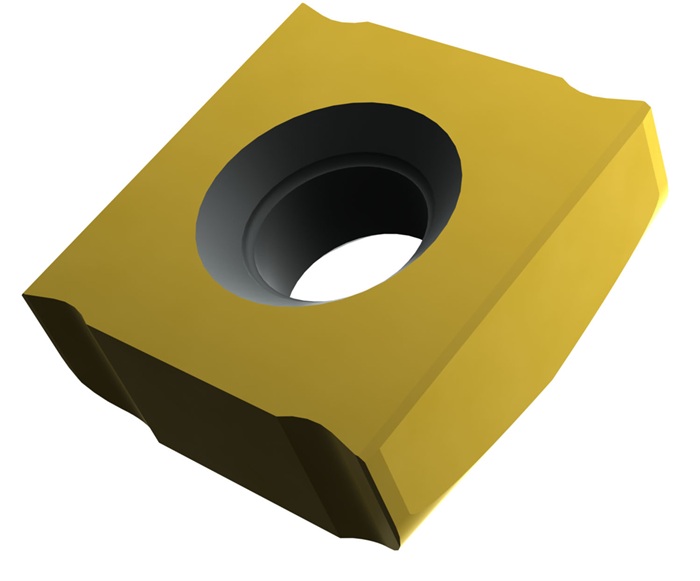 Wendeschneidplatte ISO SNHQ 120310TRL:M8340 D. 5mm PVD beschichtet Farbe Gold