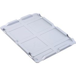 Stülpdeckel PP L400xB300mm grau f.Transportstapelkasten ALLIT