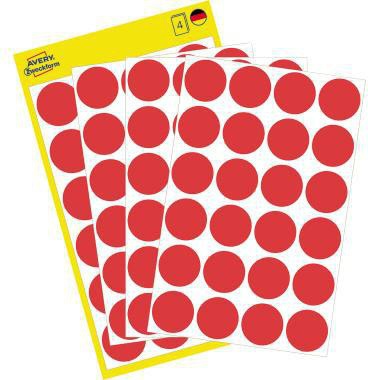 Avery Zweckform Markierungspunkt 3004 18mm rot 96 St./Pack.