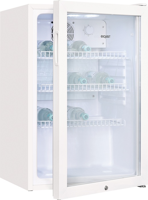 Glastürkühlschrank 118l weiß EXQUISIT