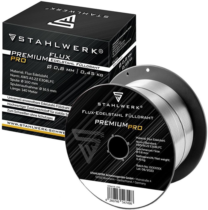 Fülldraht FLUX VA E308LFC 0,8mm 0,45kg STAHLWERK