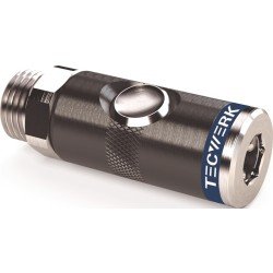 Druckknopf-Sicherheitskupplung DN 7,4,AG AluNBR Gew.G 1/4 Zoll 13,16mm TECWERK