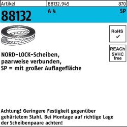 Unterlegscheibe R 88132 geklebt NL 16 SP SS A 4 100 Stück NORD-LOCK