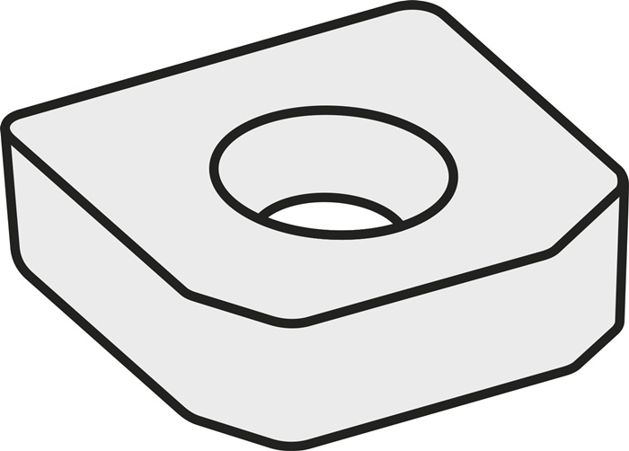 Wendeplatten-Unterlegscheibe ISO LNK 220616:GJ11 Bruttogewicht 26g Farbe Silber