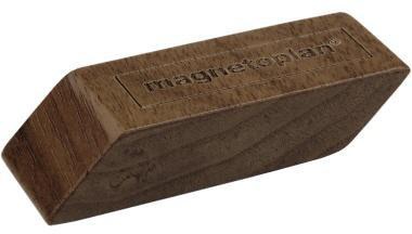 magnetoplan Holzmagnet 1665251 rechteckig Walnuß 4St.