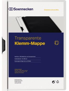 Soennecken Klemmmappe 3314 DIN A4 bis 30Blatt PVC weiß