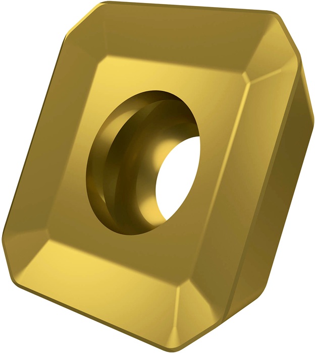 Fräswendeschneidplatte ISO SEET 12T3M-PM:M8340 D.4,2mm PVD beschichtet Gold