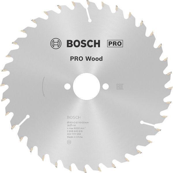 Kreissägeblatt PRO Wood AD 190mm Z.36 WZ Schnitt-B.2,6mm BOSCH