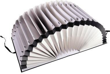 Exacompta Fächermappe 61650B 1-31 DIN A4 schwarz