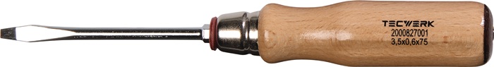 Schraubendreher Schneiden-B.4,5mm Klingen-L.90mm Holzgr.Rundkl.6KT.-Ans.TECWERK