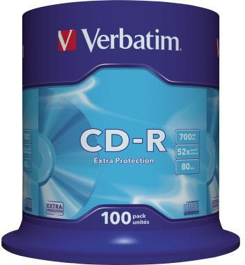 Verbatim CD-R 43411 52x 700MB 80Min. Spindel 100 St./Pack.