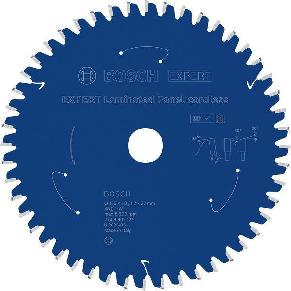 Kreissägeblatt EXPERT Laminated Panel AD 165mm Z.48 WZ Bohr.20mm Schnitt-B.1,8mm