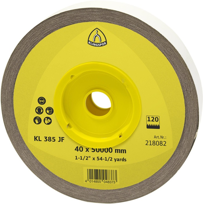 Schleifgeweberolle KL 385 JF 50mm K.40 f.Metall Korund KLINGSPOR