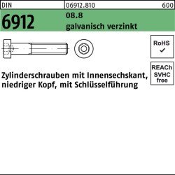 Zylinderschraube DIN 6912 Innen-6kt M5x40 8.8 galv.verz. 200St.