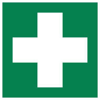 Hinweisschild PVC-Folie Erste Hilfe sk 150x150mm